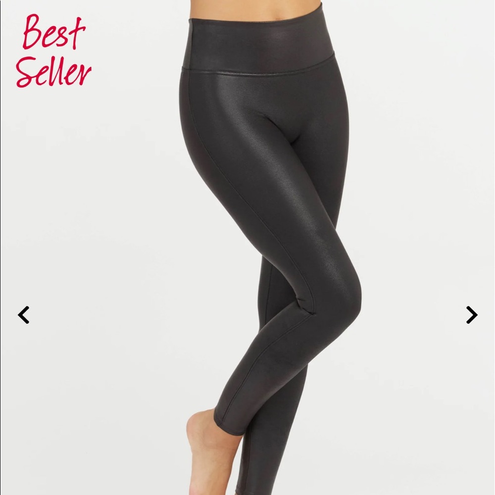 SPANX Faux Leather Leggings XS